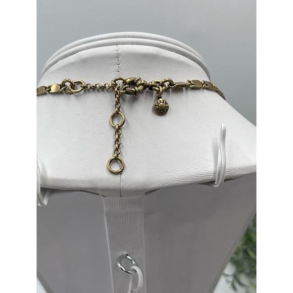 J. Crew Brilliant Blue Marquise Rectangular Dangles Gold Tone Necklace - Picture 10 of 16